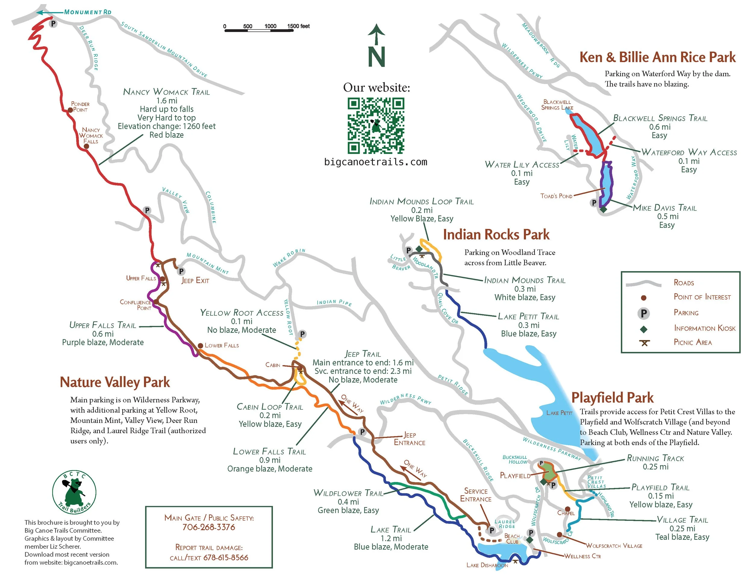 Big Canoe trails tri-fold brochure, inside