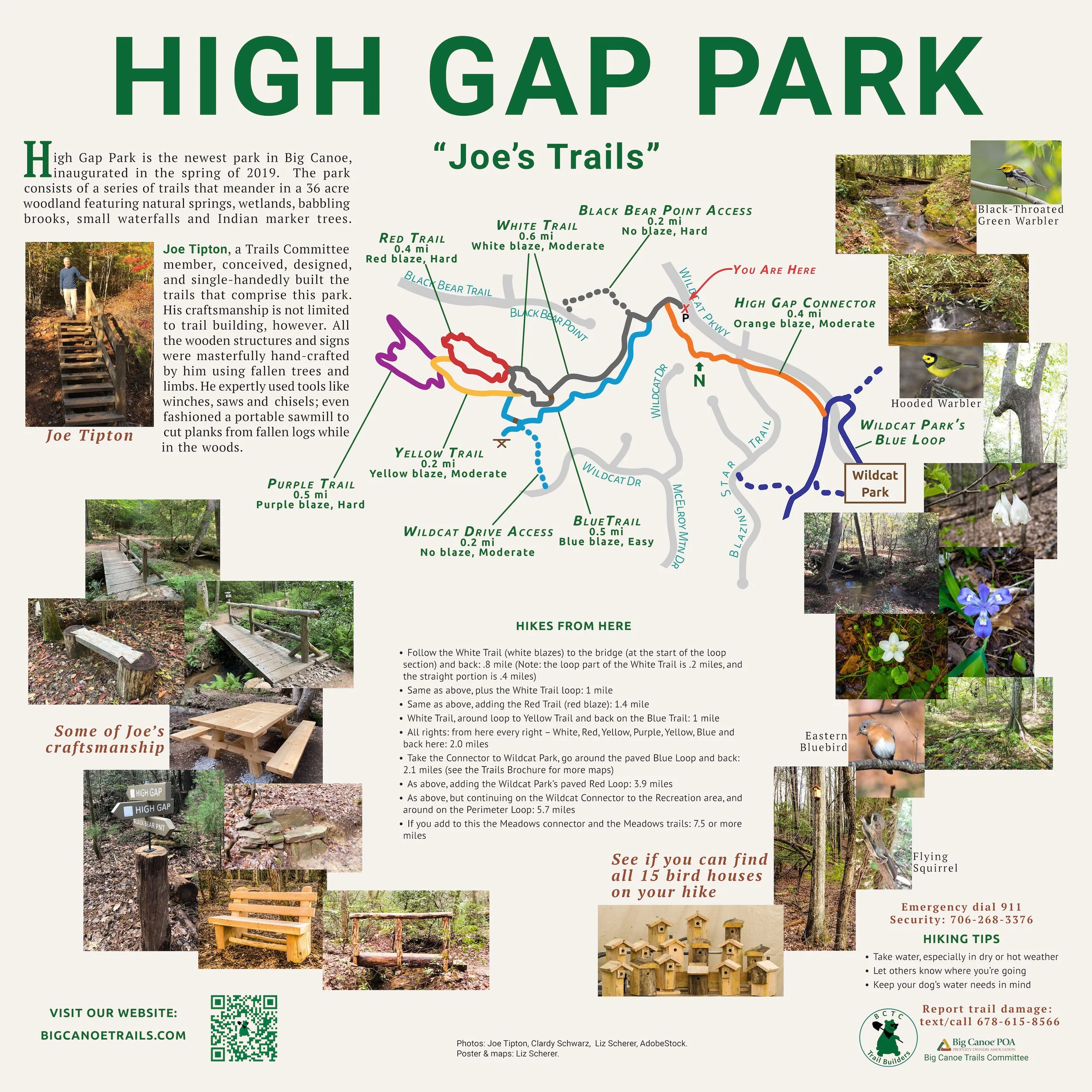 Poster at the High Gap Park kiosk